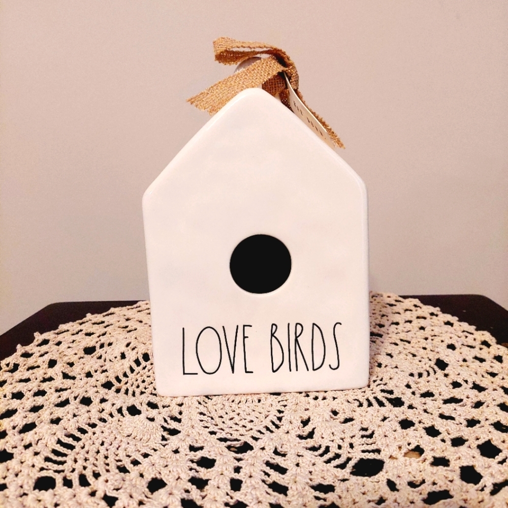 Rae Dunn Love Birds Birdhouse.